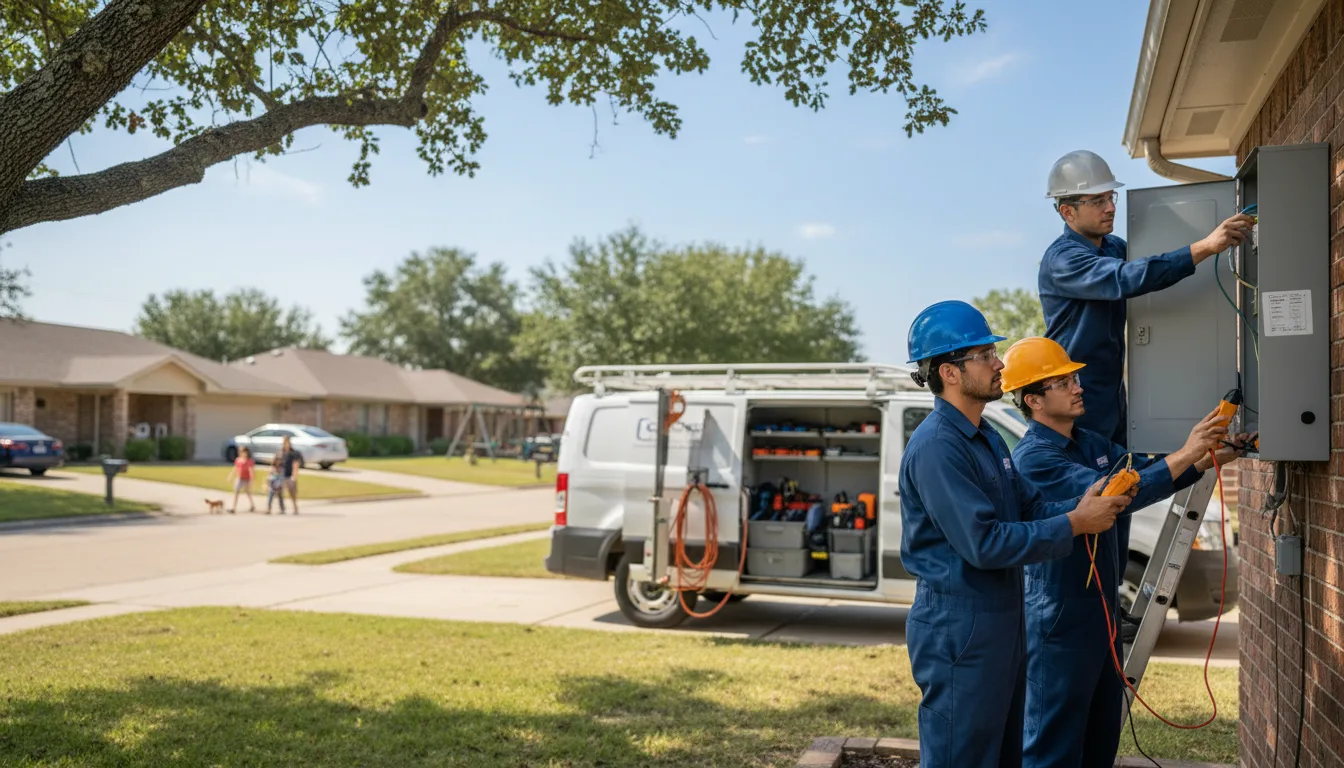 Certified electrician providing emergency electrical services in Hamilton, TX